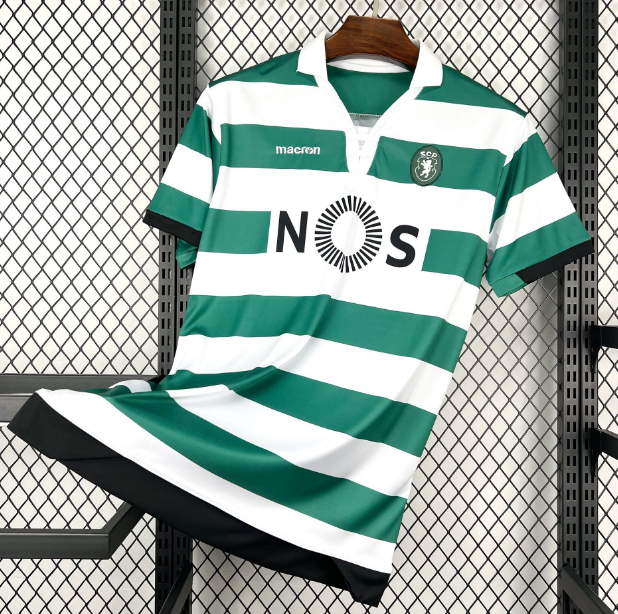 2018-19 Sporting Lisbon Retro Home Soccer Jersey shirt